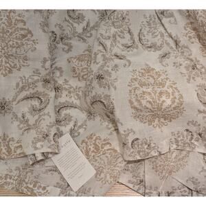 Bella Notte Linen Zia Crib Dust Ruffle Ginger Flax‎ Bed Skirt New With Tags
